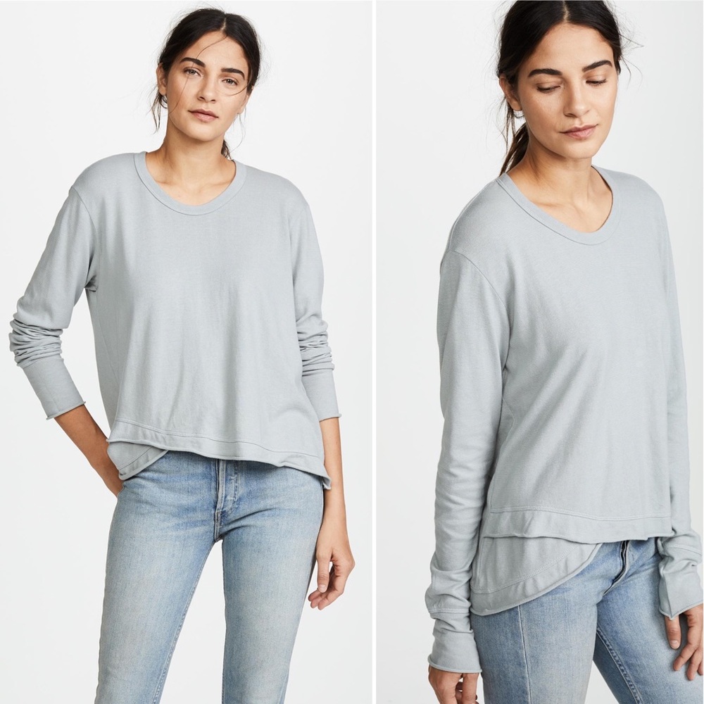 Wilt Light Gray Long Sleeve Top